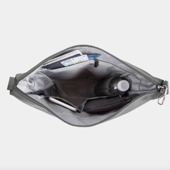 Travelon Metro Crossbody - Forest Heather w/ 5-Point Anti-Theft Protection, Gray - Picture 5 of 7